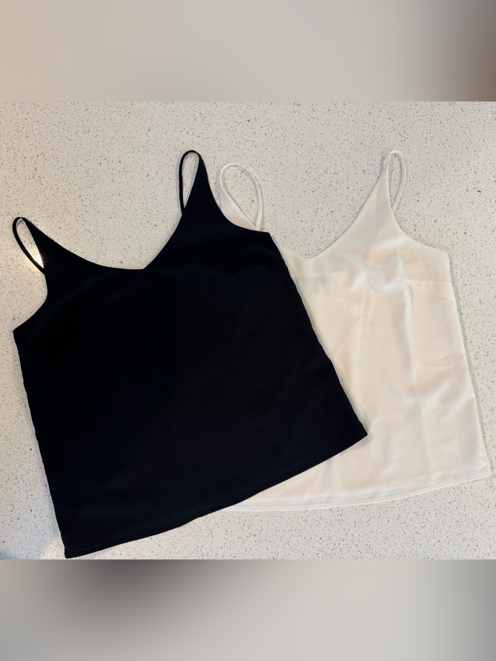 Banana Republic White and Black Cami Tanks